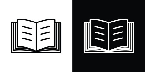 Book icon design. simple stroke line vector icon set