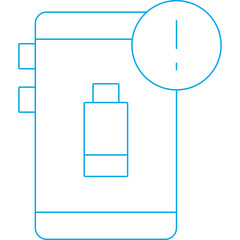 Mobile battery icon single icon vector illustration