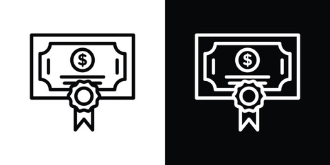 Bonds icon design. simple stroke line vector icon set