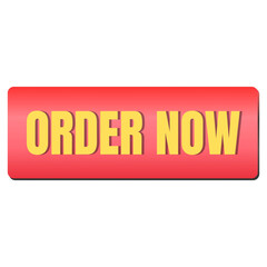 3D order now button with red gradient and bold yellow text