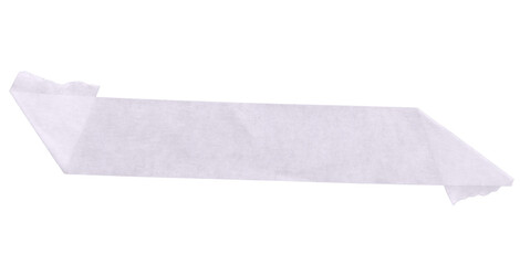 Sticky masking tape strip torn on both sides, realistic tape effect isolated on transparent background for Photoshop