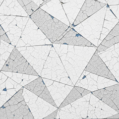 Abstract White Geometric Cracked Paint Texture Background
