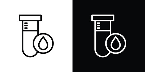 Blood test icon design. simple stroke line vector icon set © Vince
