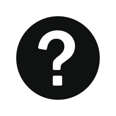 Question mark icon inside black circle