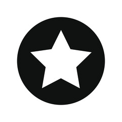 Star icon inside black circular background