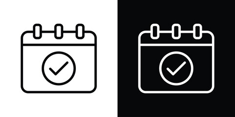 Appointment icon design. simple stroke line vector icon set