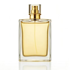 Elegant Glass Perfume Bottle with Golden Cap &ndash; Luxury Fragrance Design