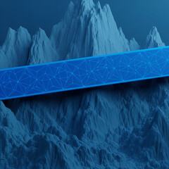 Blue Geometric Mountain Pattern Effect Background