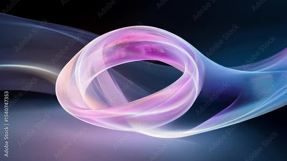 Poster abstract ring of light: a mesmerizing abstract image featuring a luminous ring formed by swirling, t