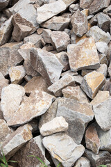 Pile of large stones, textured background