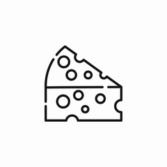 cheese slice icon sign vector