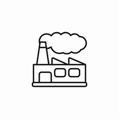 Obraz premium industrial building smoke icon sign vector