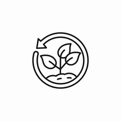plant growth cycle icon sign vector