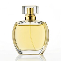 Elegant Glass Perfume Bottle with Golden Cap &ndash; Luxury Fragrance Design