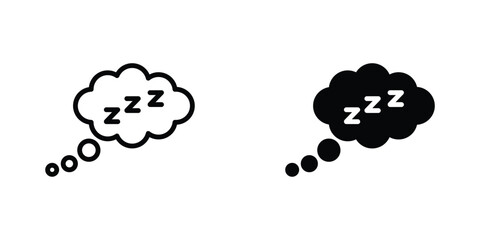 Zzz icon concept. vector set. Eps10
