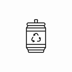 recycling bin can icon sign vector