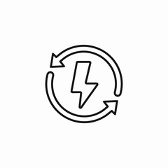 renewable energy cycle icon sign vector
