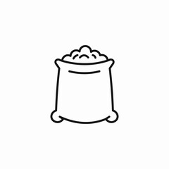 sack flour full icon sign vector