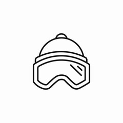 winter sport goggles icon sign vector