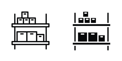 Storage rack icon concept. vector set. Eps10