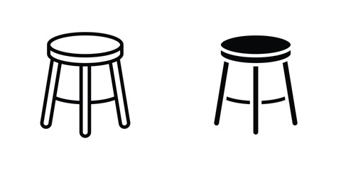 Stool icon concept. vector set. Eps10