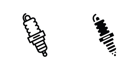 Spark plug icon concept. vector set. Eps10