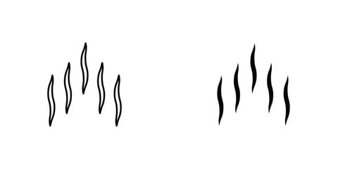 Smoke steam silhouette icon concept. vector set. Eps10