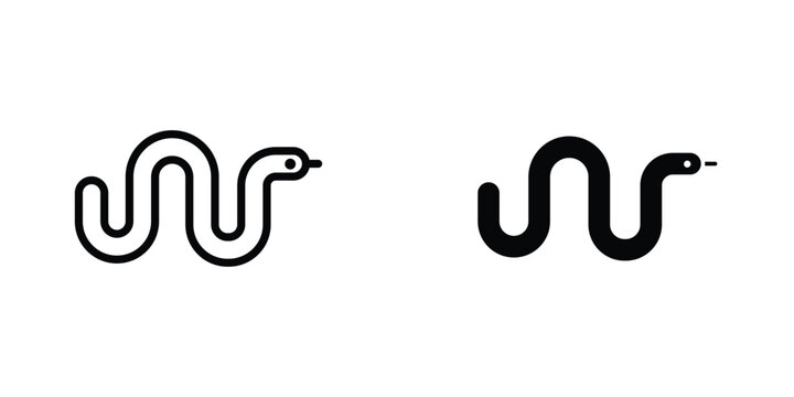 Snake icon concept. vector set. Eps10