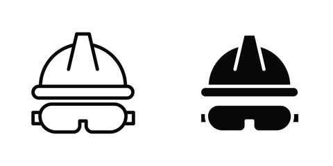 Safety helmet icon concept. vector set. Eps10