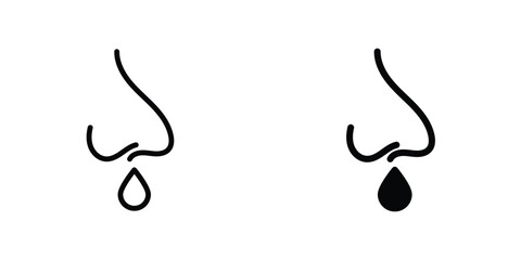 Runny nose icon concept. vector set. Eps10