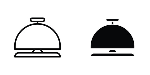 Reception bell icon concept. vector set. Eps10