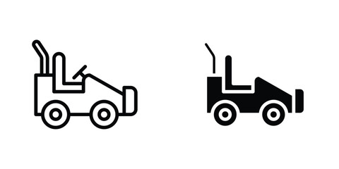 Pushing car icon concept. vector set. Eps10