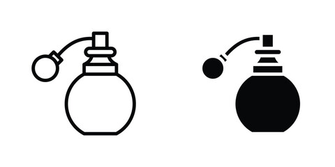 Perfume bottle icon concept. vector set. Eps10