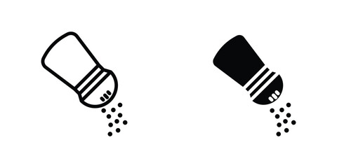 Pepper shaker icon concept. vector set. Eps10