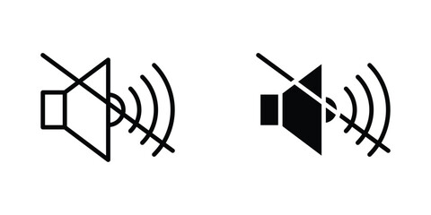 Mute sound icon concept. vector set. Eps10 © Vince