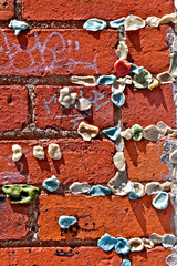 Ever changing chewing gum wall, a form of Participatory Art