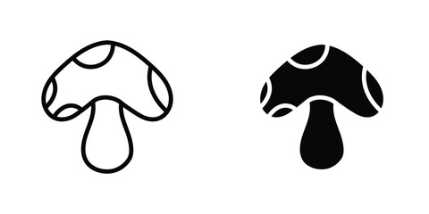 Mushrooms icon concept. vector set. Eps10