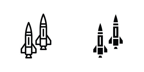 Missile icon concept. vector set. Eps10