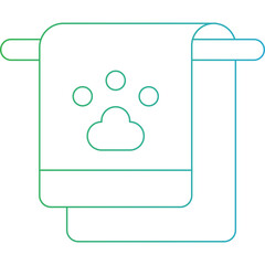 Pet towel icon single icon vector illustration