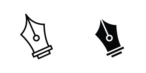 Ink pen icon concept. vector set. Eps10