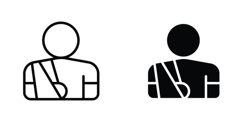 Injury icon concept. vector set. Eps10