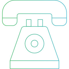 Telephone icon 2 single icon vector illustration