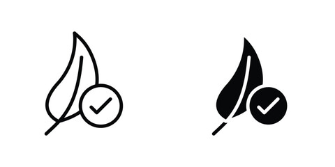 Hypoallergenic tested icon concept. vector set. Eps10