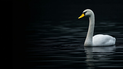 Obraz premium Elegant Swan Banner Concept Design Exclusive Layout Graceful Bird Imagery Visual Communication Brand Identity Marketing Material Unique Presentation Artistic Composition 