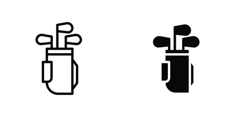 Obraz premium Golf bag icon concept. vector set. Eps10