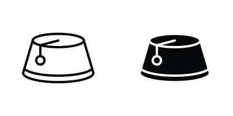 Fez hat icon concept. vector set. Eps10