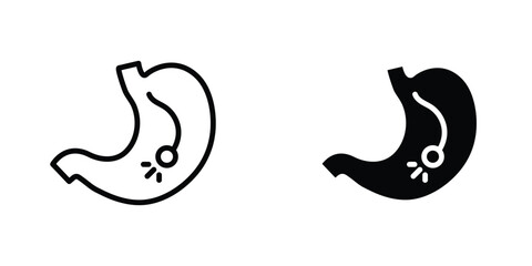Fototapeta premium Endoscopy icon concept. vector set. Eps10