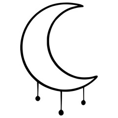 Half moon outline