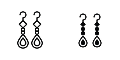Earrings icon concept. vector set. Eps10