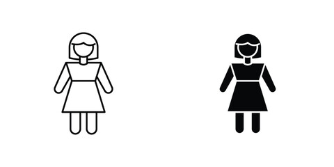 doll icon concept. vector set. Eps10